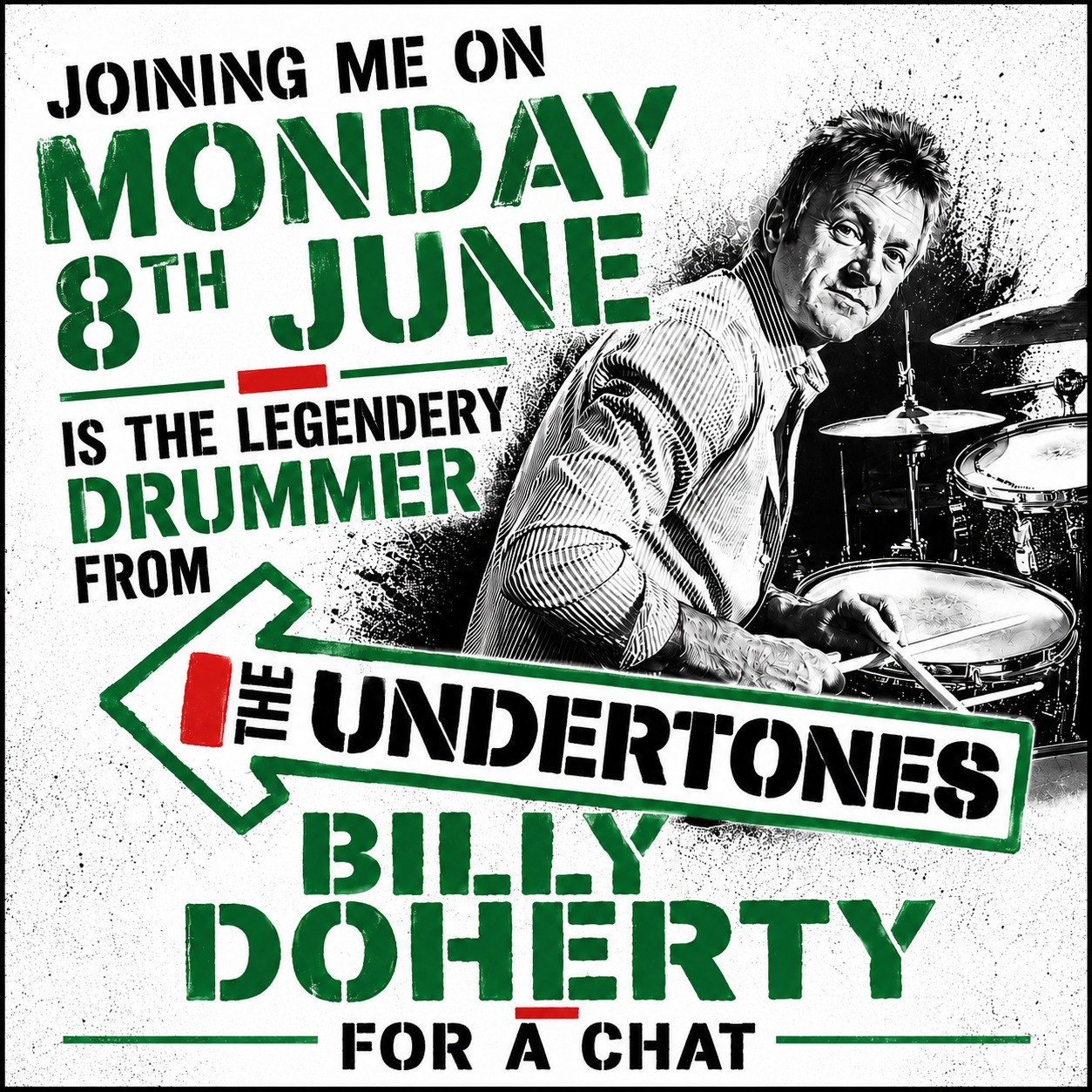 Legendary Undertones Drummer Billy Doherty Joins Piers for Exclusive Chat