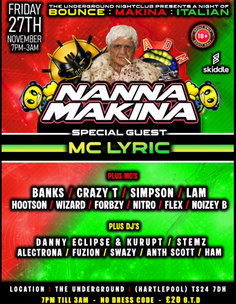Nanna Makina, with special guest MC Lyric joining the bill.