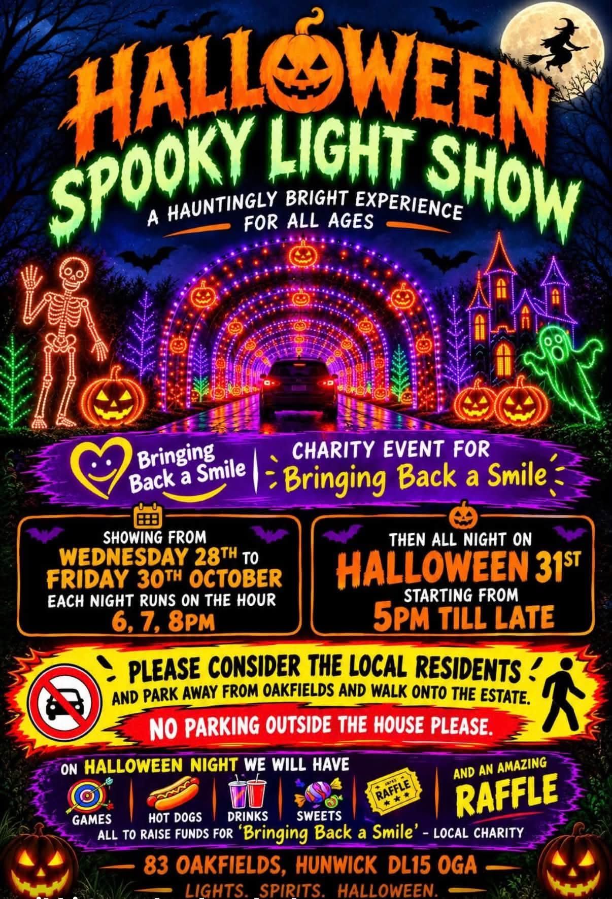 Halloween Lights Up Hunwick for Charity